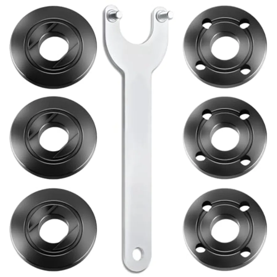 7PCS Angle Grinder Nut & Angle Grinder Wrench Set Premium 5/8-11 Flange Metal Lock Nut, Compatible with Dewalt, Milwaukee, Maki
7PCS Angle Grinder Nut & Angle Grinder Wrench Set Premium 5/8-11 Flange Metal Lock Nut, Compatible with Dewalt, Milwaukee, Maki