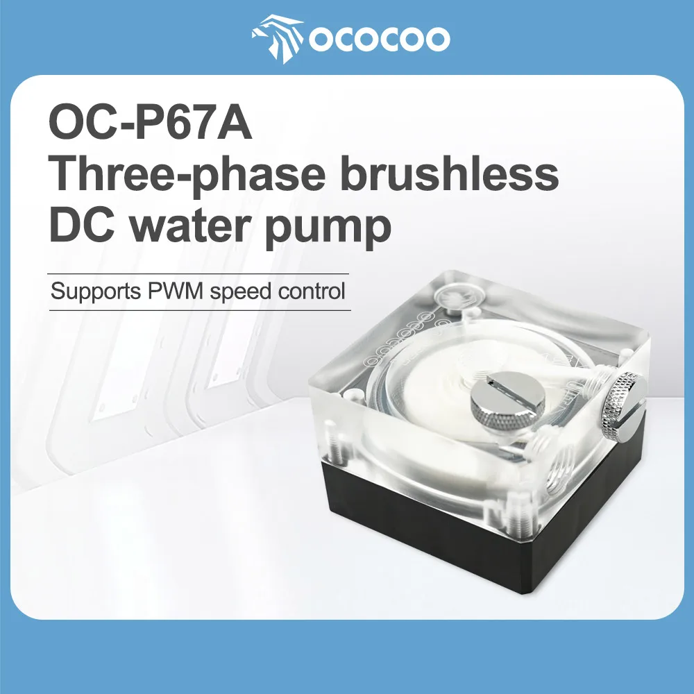 OCOCOO Industrial DIY Liquid Cooling Parts 12V 24V Brushless DC Pump PWM Adjustable Flow G1/4 Dual Inlet Outlet OC-P67A
OCOCOO Industrial DIY Liquid Cooling Parts 12V 24V Brushless DC Pump PWM Adjustable Flow G1/4 Dual Inlet Outlet OC-P67A