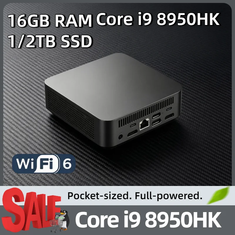 Mini PC Intel Core i9 8950HK 6 Core 12 Thread Windows 11 Pro 16GB DDR4 1TB 2TB M.2 NVMe SSD WiFi 6 BT5.2 4K HD
Mini PC Intel Core i9 8950HK 6 Core 12 Thread Windows 11 Pro 16GB DDR4 1TB 2TB M.2 NVMe SSD WiFi 6 BT5.2 4K HD