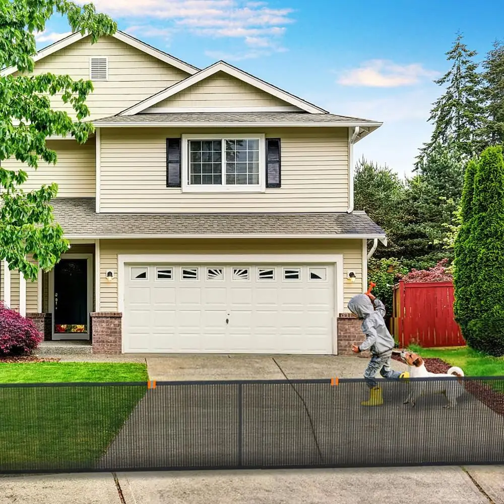 28' Wide, 40 Tall Driveway Safety Net with Reflective Tape to Prevent Balls from Street Access, Easy Install
28' Wide, 40 Tall Driveway Safety Net with Reflective Tape to Prevent Balls from Street Access, Easy Install