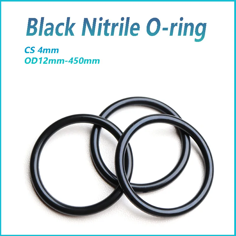 Black Nitrile Rubber Silicone Rubber O-ring Group Seal Ring Gasket CS 4mm OD12mm-450mm High Pressure Repair Oil Belt Seal Ring
Black Nitrile Rubber Silicone Rubber O-ring Group Seal Ring Gasket CS 4mm OD12mm-450mm High Pressure Repair Oil Belt Seal Ring