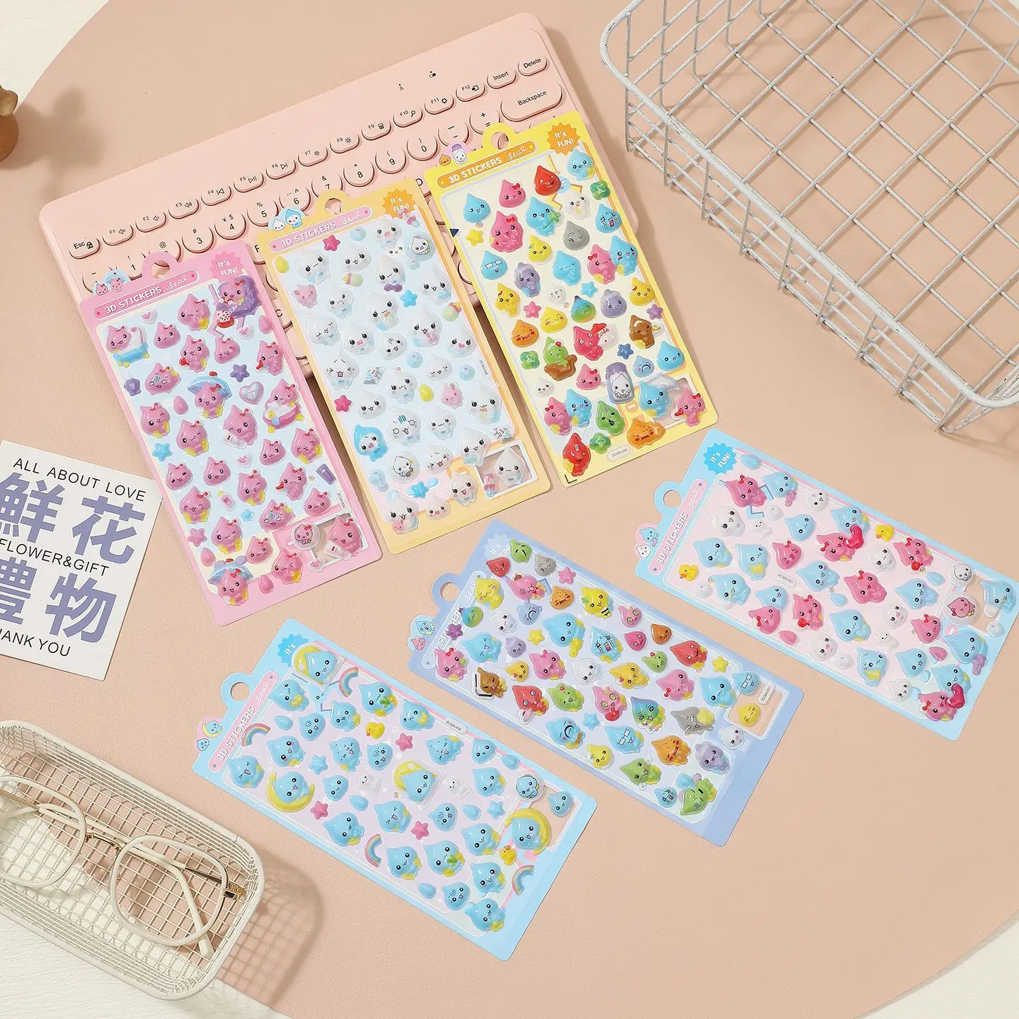 3D Embossed Crystal Epoxy Puffy Stickers Cute Glitter Raindrop Cartoon For DIY Notebook Phone Case Scrapbooking Kids Decor
3D Embossed Crystal Epoxy Puffy Stickers Cute Glitter Raindrop Cartoon For DIY Notebook Phone Case Scrapbooking Kids Decor