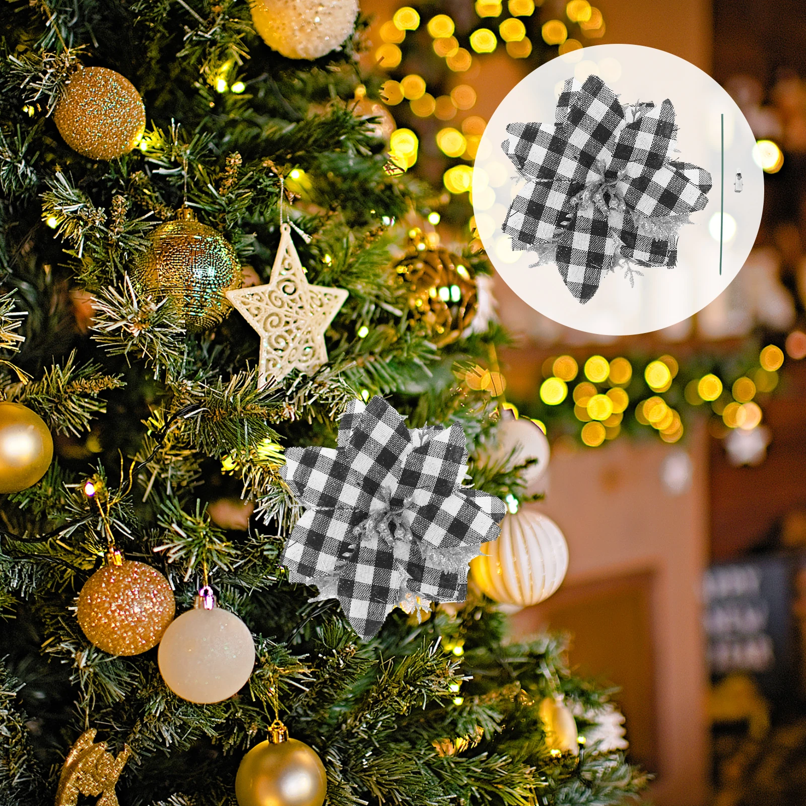 Christmas Flower Decorations Artificial Flowers with Clips Tree Ornaments for Holiday Plastic
Christmas Flower Decorations Artificial Flowers with Clips Tree Ornaments for Holiday Plastic