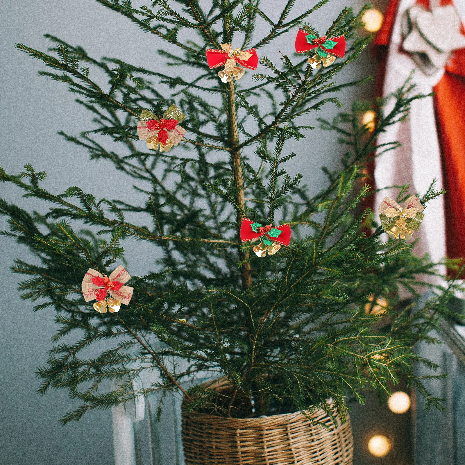 25Pcs Christmas Tree Bell Ornament Linen Bowknot DIY Holiday Hanging Pendants Xmas Decor Props Festival Decorations
25Pcs Christmas Tree Bell Ornament Linen Bowknot DIY Holiday Hanging Pendants Xmas Decor Props Festival Decorations