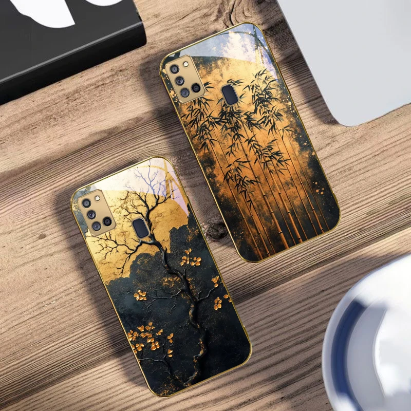 Golden flower branch For Samsung A 31 32 A33 A34 35 14 A15 13 16 25 26 50 52 53 54 55 56 70 71 72 73 Golden glass phone case
Golden flower branch For Samsung A 31 32 A33 A34 35 14 A15 13 16 25 26 50 52 53 54 55 56 70 71 72 73 Golden glass phone case