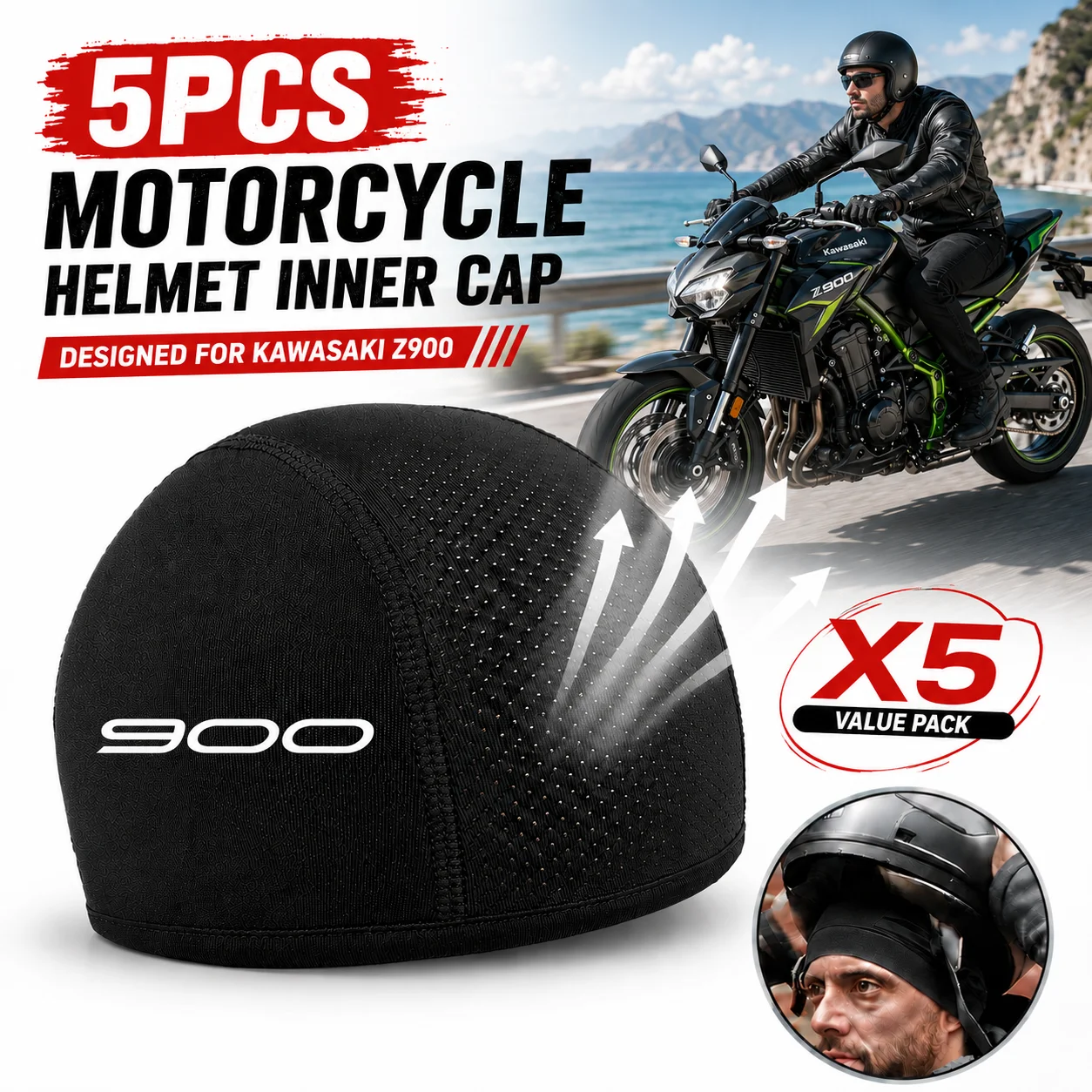 5pcs Motorcycle Helmet Inner Cap Hat Quick Dry Breathable Hat Racing Cap Beanie For KAWASAKI Z900 Z 900 2017-2026 2025 2024 2023
5pcs Motorcycle Helmet Inner Cap Hat Quick Dry Breathable Hat Racing Cap Beanie For KAWASAKI Z900 Z 900 2017-2026 2025 2024 2023