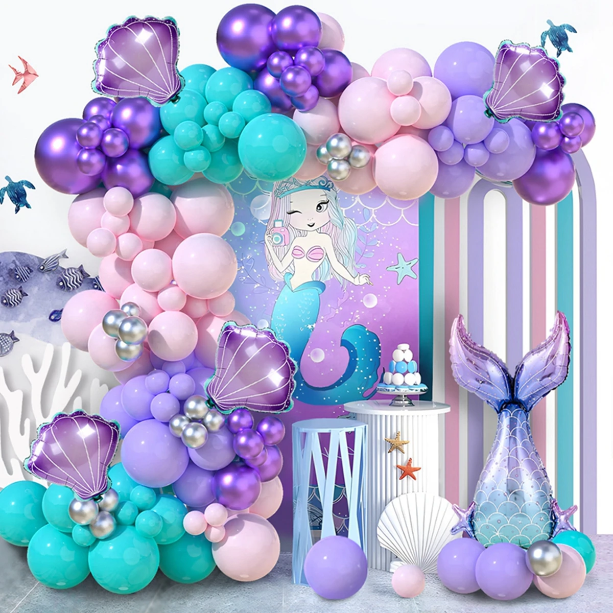 Mermaid Balloon Garland Arch Kit Mermaid Birthday Party Decor Kids Wedding Birthday Girl Supplies Baby Shower Latex Balloons
Mermaid Balloon Garland Arch Kit Mermaid Birthday Party Decor Kids Wedding Birthday Girl Supplies Baby Shower Latex Balloons