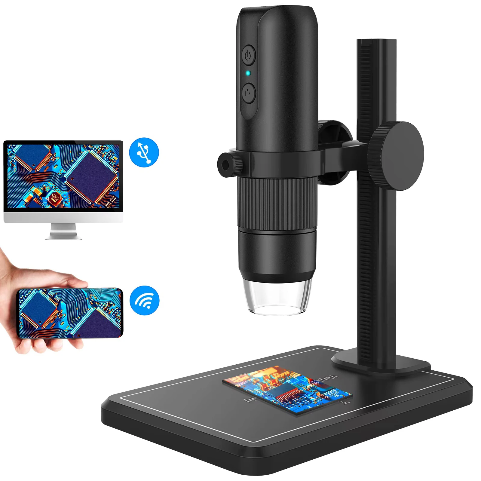 1600x Wireless Handheld MS5 Digital Microscope Portable USB WiFi 720P 100W Pixel Resolution For Phone PC Coin Soldering Tool
1600x Wireless Handheld MS5 Digital Microscope Portable USB WiFi 720P 100W Pixel Resolution For Phone PC Coin Soldering Tool