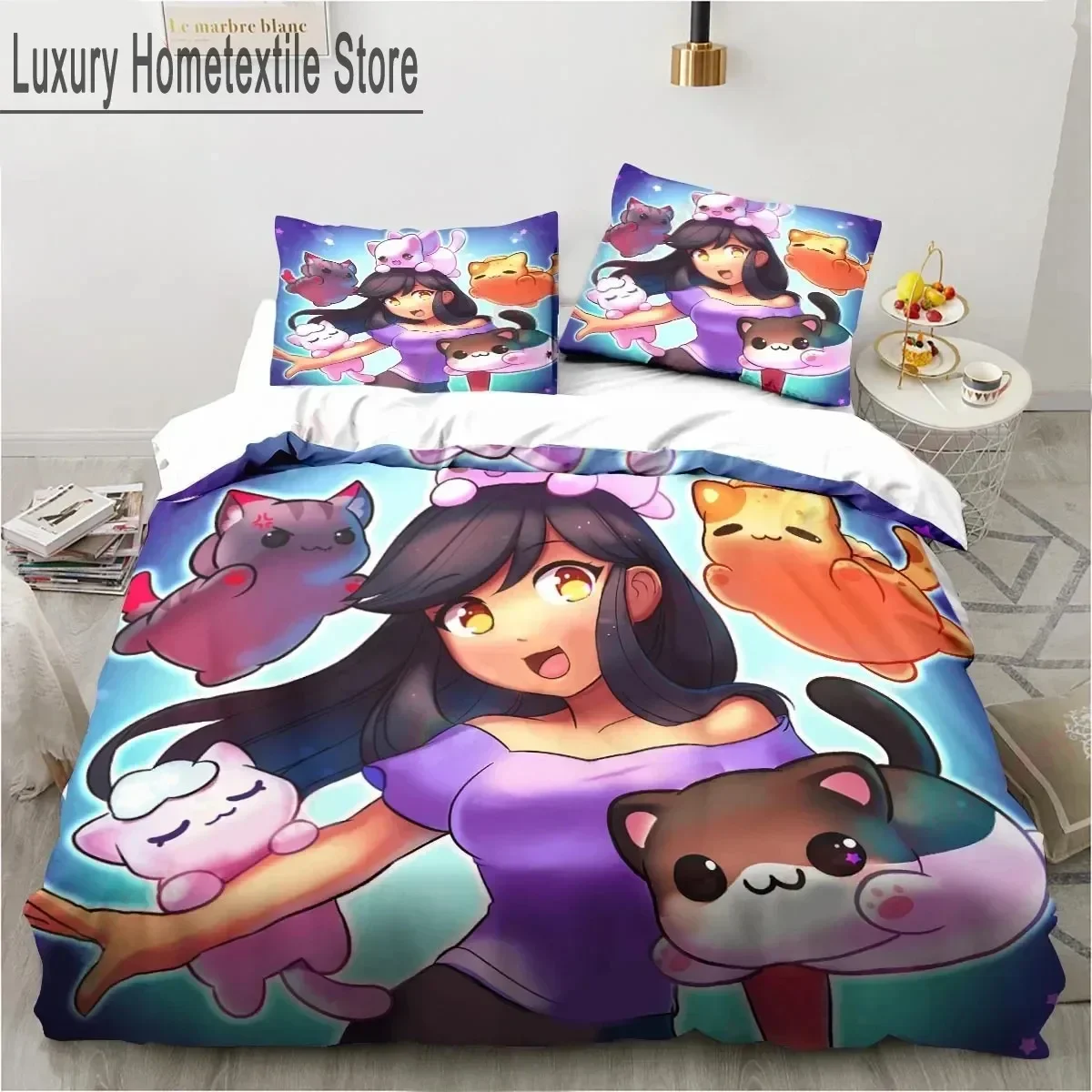 Cartoon Game Cute Aphmau with Wings Bedding Set Boys Girls Twin Queen King Size Duvet Cover Pillowcase Bed boys Adult Bedroom
Cartoon Game Cute Aphmau with Wings Bedding Set Boys Girls Twin Queen King Size Duvet Cover Pillowcase Bed boys Adult Bedroom
