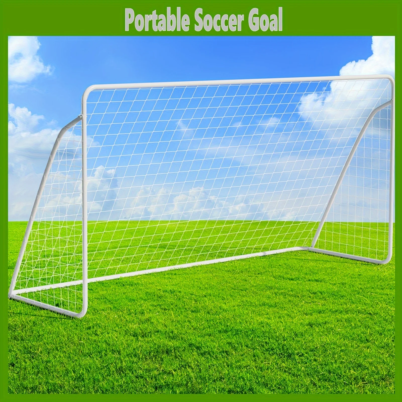 12x6 FT Portable Soccer Goal For Backyard, Net And Ground Stakes, Adult Soccer Goal With Heavy Duty Steel Frame, For Home School Practice Training Aid Soccer Field Equipment(1 Pack), Perfect Gift For Halloween And Christmas
12x6 FT Portable Soccer Goal For Backyard, Net And Ground Stakes, Adult Soccer Goal With Heavy Duty Steel Frame, For Home School Practice Training Aid Soccer Field Equipment(1 Pack), Perfect Gift For Halloween And Christmas