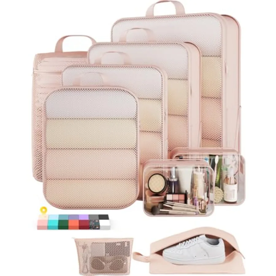 Набор компрессионных упаковочных кубов 9/11 для дорожных принадлежностей: сжимаемые, расширяемые, большие органайзеры для багажа и чемоданов
Набор компрессионных упаковочных кубов 9/11 для дорожных принадлежностей: сжимаемые, расширяемые, большие органайзеры для багажа и чемоданов