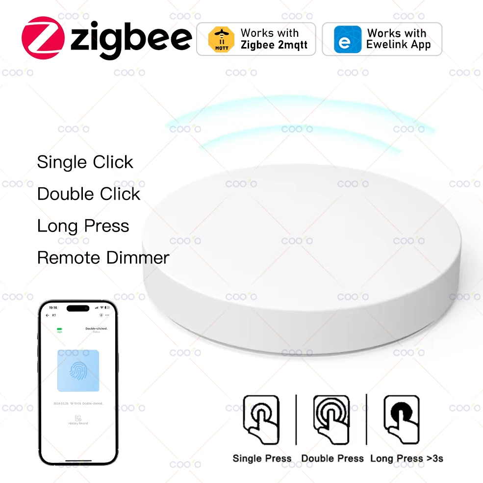 Умный кнопочный беспроводной переключатель ZigBee включает аккумулятор, приложение Ewelink, дистанционное управление, переключатель сценариев автоматизации, работающий с Z2M
Умный кнопочный беспроводной переключатель ZigBee включает аккумулятор, приложение Ewelink, дистанционное управление, переключатель сценариев автоматизации, работающий с Z2M
