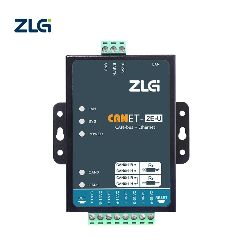 Двухканальный промышленный преобразователь Ethernet в CAN ZLG CANET-2E-U с изоляцией 2,5 кВ
Двухканальный промышленный преобразователь Ethernet в CAN ZLG CANET-2E-U с изоляцией 2,5 кВ