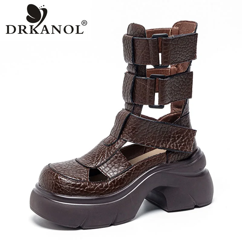 DRKANOL 2026 Women Gladiator Sandals Summer Height Increasing Genuine Leather Roman Sandals Ladies High Heel Platform Cool Boots
DRKANOL 2026 Women Gladiator Sandals Summer Height Increasing Genuine Leather Roman Sandals Ladies High Heel Platform Cool Boots