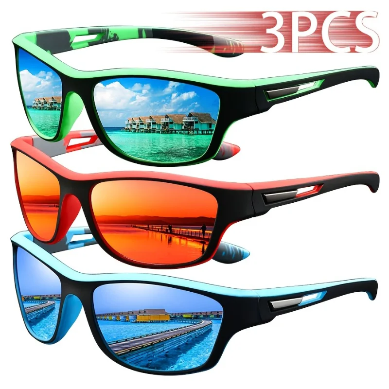 3-piece Set of Fashionable Unisex Sports Sunglasses, A Classic Retro Style Designed Suitable for Driving Sports
3-piece Set of Fashionable Unisex Sports Sunglasses, A Classic Retro Style Designed Suitable for Driving Sports