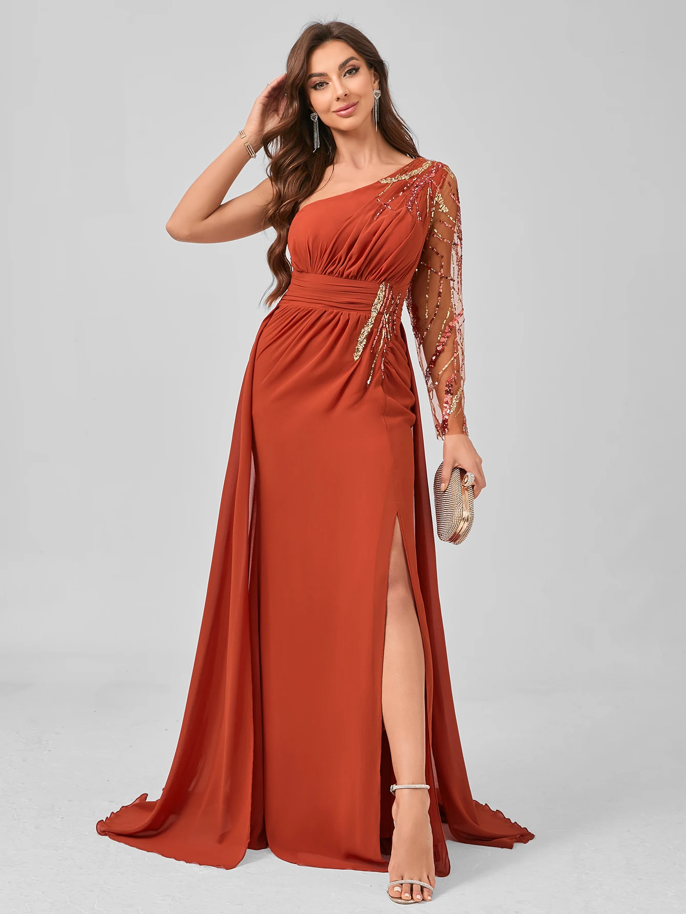 Women's Formal Evening Dress (Heavy Work Style) Elegant Long Sleeve Prom Wedding Guest Gown, For Graduation, Dinner Party Dress
Women's Formal Evening Dress (Heavy Work Style) Elegant Long Sleeve Prom Wedding Guest Gown, For Graduation, Dinner Party Dress