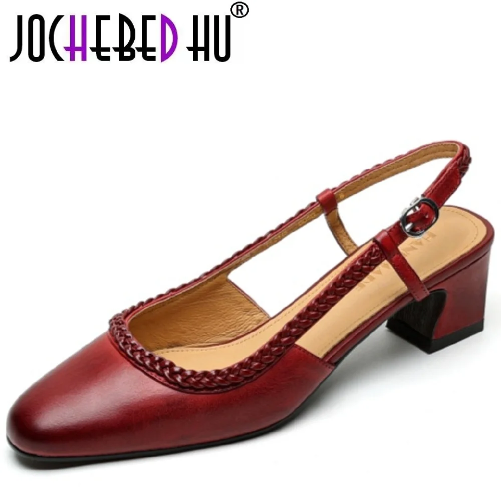【JOCHEBED HU】Casual Women Handmade Genuine Leather Buckle Strap Footwear Heels Sandals Female Girl Wedding Shoes 33-40
【JOCHEBED HU】Casual Women Handmade Genuine Leather Buckle Strap Footwear Heels Sandals Female Girl Wedding Shoes 33-40