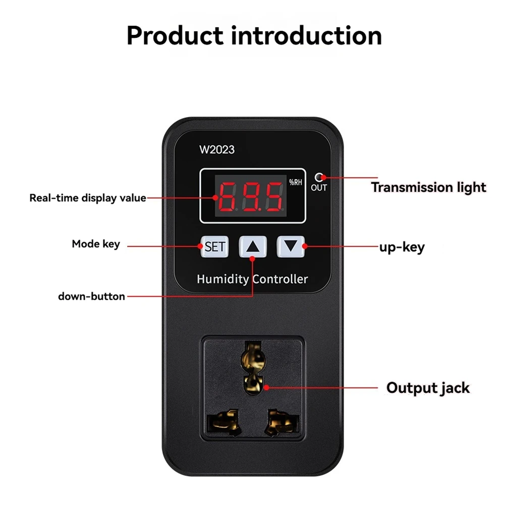 ABZS Hygrometer Humidity Regulator Control Smart Hygrometer For Dehumidification In Aquaculture Farms US Plug
ABZS Hygrometer Humidity Regulator Control Smart Hygrometer For Dehumidification In Aquaculture Farms US Plug
