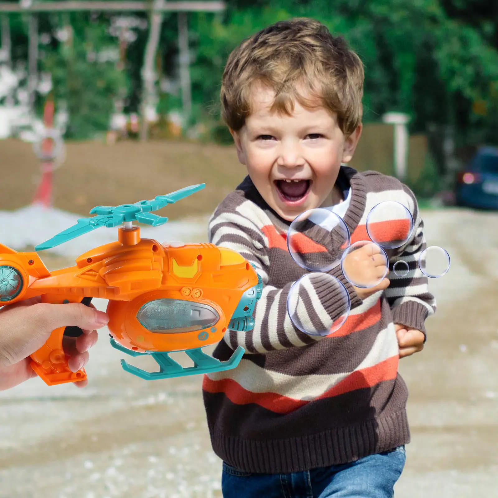 1Set Electric Helicopter Bubble Blower Creative Shape Bubble Maker Kids Outdoor Indoor Party Favor Colorful Lights
1Set Electric Helicopter Bubble Blower Creative Shape Bubble Maker Kids Outdoor Indoor Party Favor Colorful Lights