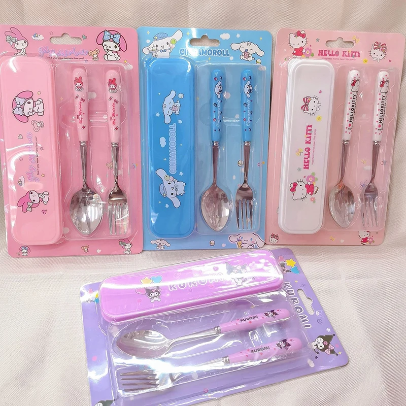 Sanrio Kawaii Hello Kitty Anime Portable Spoon Fork Cute Cinnamoroll Cartoon Stainless Steel Table Setting Lovely Gifts Girls
Sanrio Kawaii Hello Kitty Anime Portable Spoon Fork Cute Cinnamoroll Cartoon Stainless Steel Table Setting Lovely Gifts Girls
