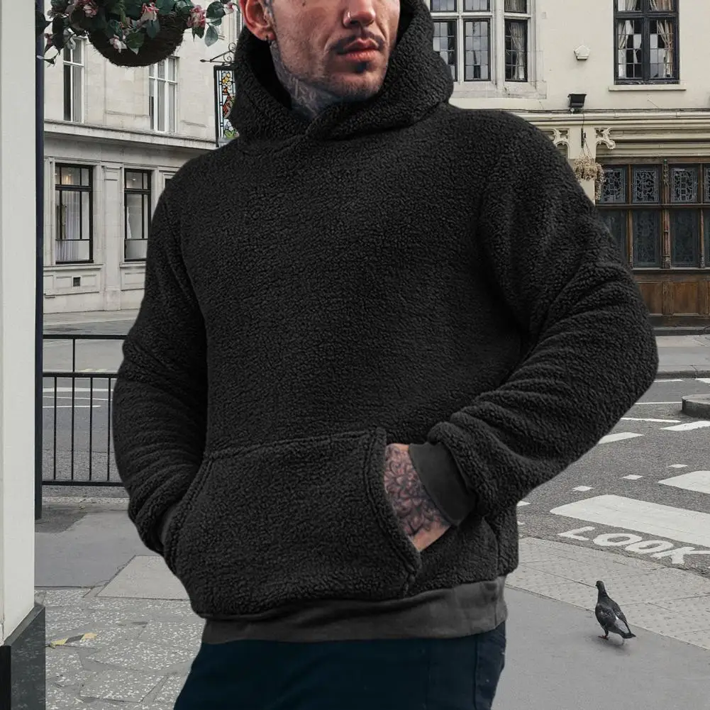 Men Solid Color Hoodie Men's Fleece Pullover Hoodie With Pocket For Fall Winter Solid Color Long Sleeves Keep Warm Top For Wear
Men Solid Color Hoodie Men's Fleece Pullover Hoodie With Pocket For Fall Winter Solid Color Long Sleeves Keep Warm Top For Wear