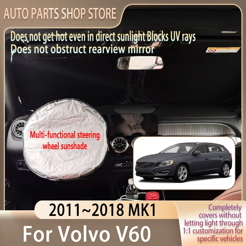 For Volvo V60 2011~2018 17 Steering wheel Car Sun Visor Summer Cooling Auto Accessories Front Windshield Sunshade Heat Insulati
For Volvo V60 2011~2018 17 Steering wheel Car Sun Visor Summer Cooling Auto Accessories Front Windshield Sunshade Heat Insulati