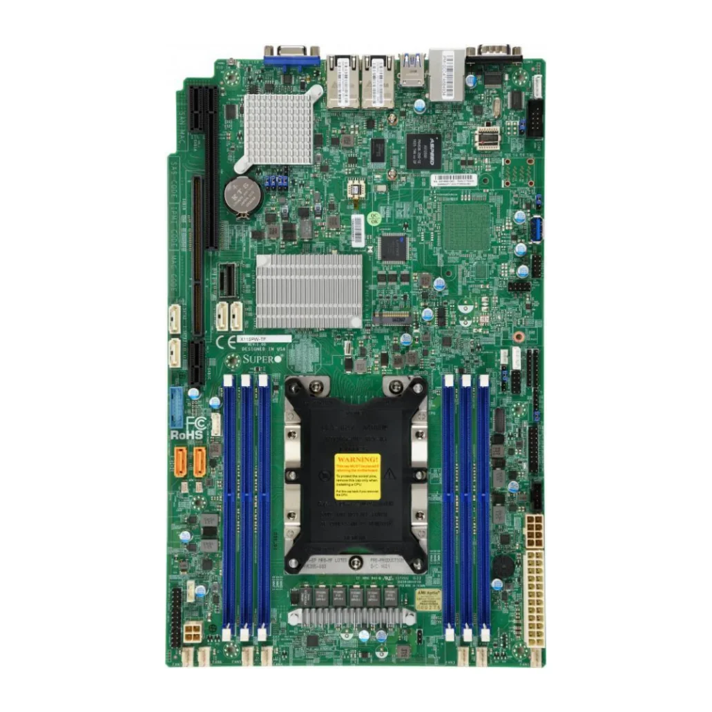 Supermicro X11SPW-TF-O Motherboard Proprietary WIO Single Socket LGA-3647(Socket P)Xeon Scalable Processors 2nd Generation
Supermicro X11SPW-TF-O Motherboard Proprietary WIO Single Socket LGA-3647(Socket P)Xeon Scalable Processors 2nd Generation