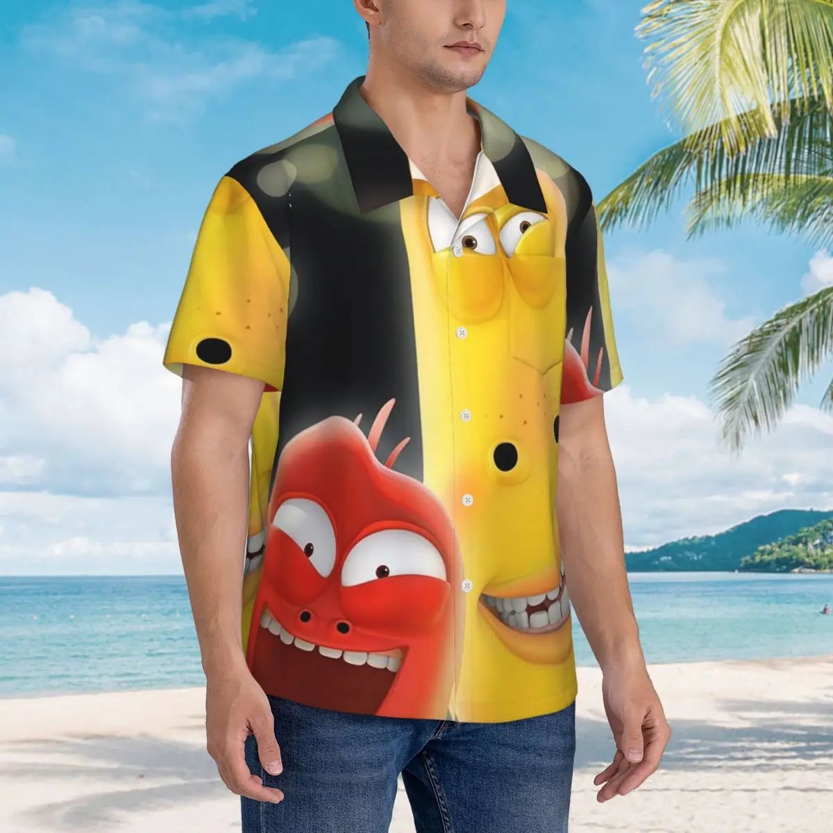 Larva Yellow Red Funny Anime Hawaiian Shirts Fashion Men Short Sleeve Shirt for Summer Beach Men's Lapel Tops
Larva Yellow Red Funny Anime Hawaiian Shirts Fashion Men Short Sleeve Shirt for Summer Beach Men's Lapel Tops