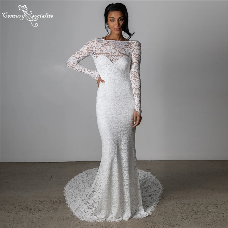 Long Sleeve Boho Wedding Dresses Mermaid Bridal Dress 2021 O-Neck Backless Lace Bohemain Bride Gowns Beach Vestido De Noiva
Long Sleeve Boho Wedding Dresses Mermaid Bridal Dress 2021 O-Neck Backless Lace Bohemain Bride Gowns Beach Vestido De Noiva