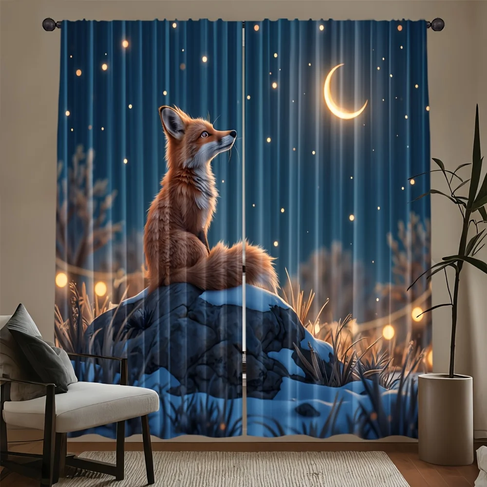 2pc Astronaut Fox Starry Night Curtains for Bedroom Kids Room Blackout Thermal Insulated Window Drapes for Nighttime Ambiance
2pc Astronaut Fox Starry Night Curtains for Bedroom Kids Room Blackout Thermal Insulated Window Drapes for Nighttime Ambiance