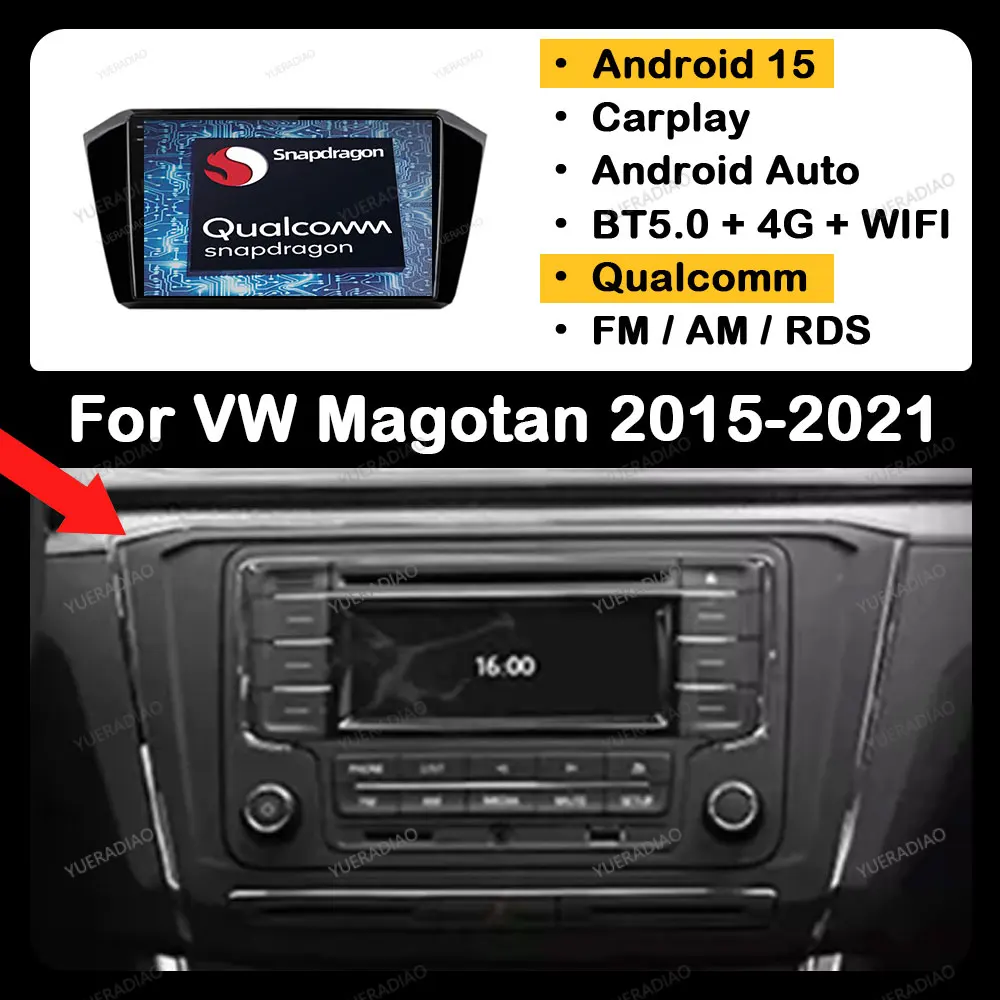 Android 15 Car Radio For VW Volkswagen Magotan Passat B8 2015 - 2021 Multimedia Video Player GPS NAVI Carplay Auto 4G+WIFI QLED
Android 15 Car Radio For VW Volkswagen Magotan Passat B8 2015 - 2021 Multimedia Video Player GPS NAVI Carplay Auto 4G+WIFI QLED