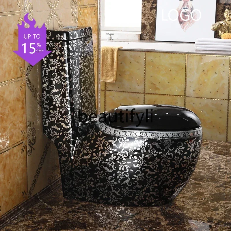 P Black toilet, super swirl retro bathroom, home creative ceramic Nordic toilet
P Black toilet, super swirl retro bathroom, home creative ceramic Nordic toilet