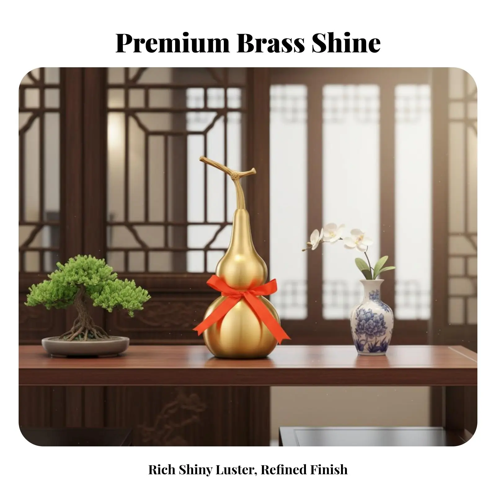 Brass Gourd Figurine Wealth & Prosperity Symbol Brass Wu Lou Gourd Feng Shui Wu Lou Decoration Elegant Gift for Business Owners
Brass Gourd Figurine Wealth & Prosperity Symbol Brass Wu Lou Gourd Feng Shui Wu Lou Decoration Elegant Gift for Business Owners
