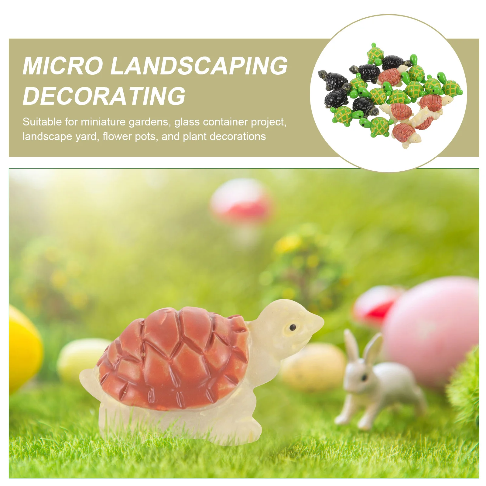 20 Pcs Cartoon Turtle Ornaments Resin Miniatures Cute Garden Turtles Accessories Small Plastic Decoration
20 Pcs Cartoon Turtle Ornaments Resin Miniatures Cute Garden Turtles Accessories Small Plastic Decoration