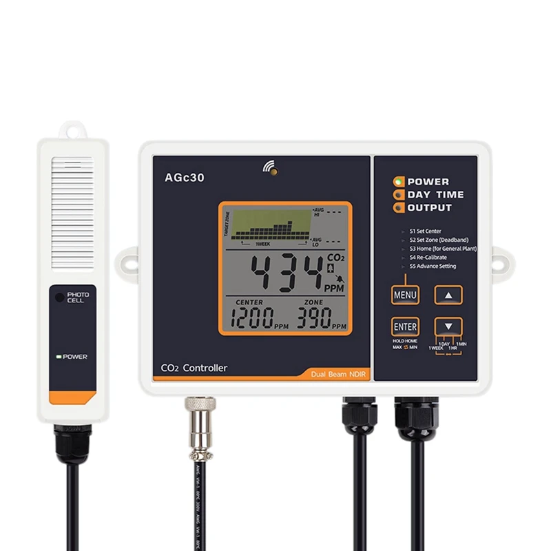 Смарт-контроллер CO2 Agc30, двухканальный датчик CO2 NDIR, дневной и ночной детектор диоксида углерода для теплиц, американская вилка
Смарт-контроллер CO2 Agc30, двухканальный датчик CO2 NDIR, дневной и ночной детектор диоксида углерода для теплиц, американская вилка
