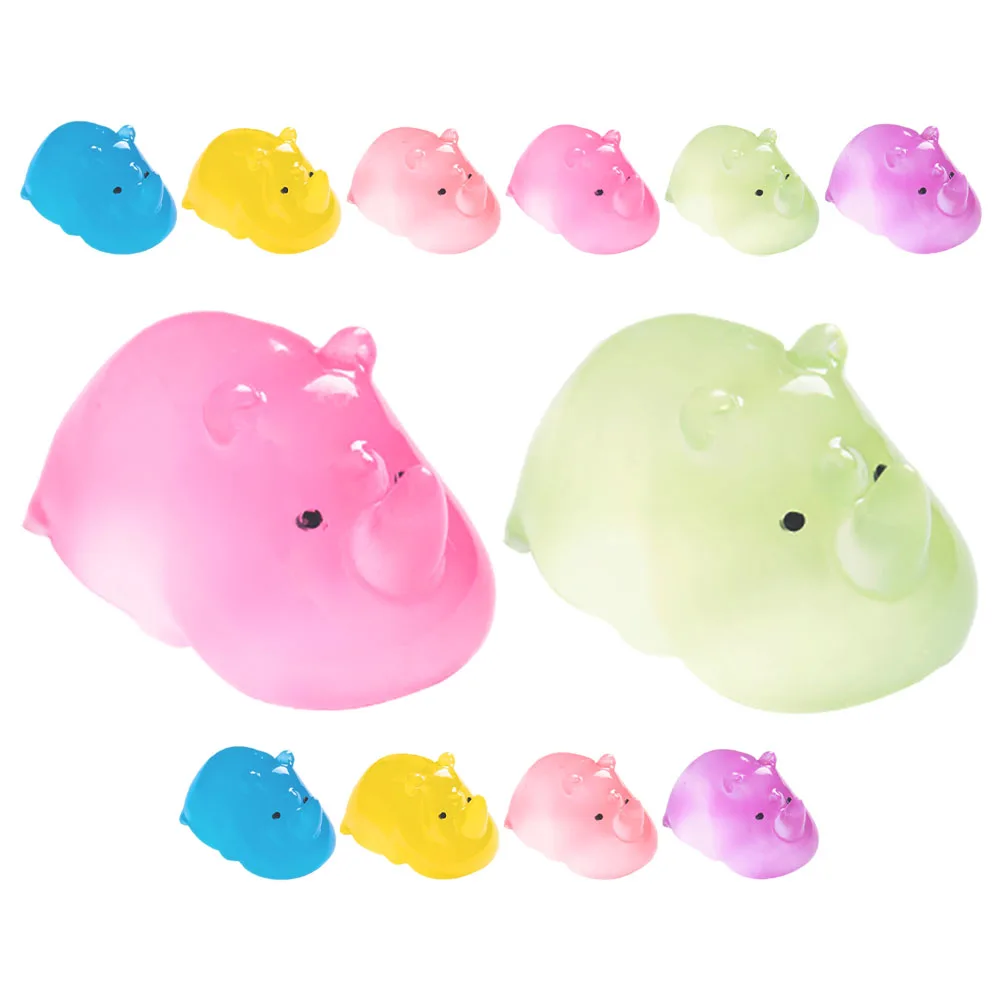 12 Pcs Micro Landscape Decoration Resin Animal Figurines Glow Dark Rhino Mini Garden Ornaments DIY Accessories
12 Pcs Micro Landscape Decoration Resin Animal Figurines Glow Dark Rhino Mini Garden Ornaments DIY Accessories