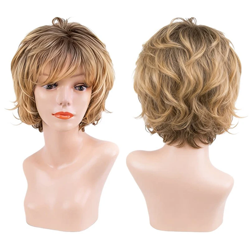 Ombre Blonde Brown Short Curly Wig For Women Natural Layered Pixie Cut Wig with Bangs Heat Resistant Synthetic Wig Daily Use
Ombre Blonde Brown Short Curly Wig For Women Natural Layered Pixie Cut Wig with Bangs Heat Resistant Synthetic Wig Daily Use