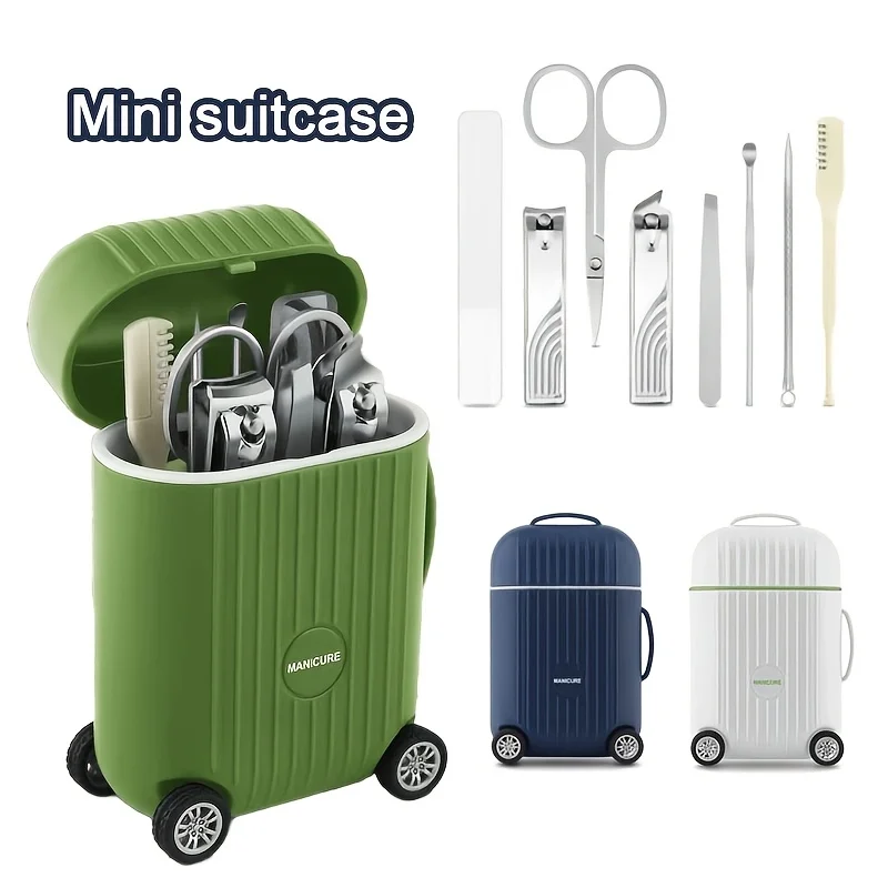 8Pcs Modern Nail Clipper Set and Suitcase - Stainless Steel Nail Tools Includes File, Tweezers, Ear Pickers, Orthokeratology Pushers, Double-Headed Acne Extractor - Odorless, Portable Nail Kit Travel and Gift
8Pcs Modern Nail Clipper Set and Suitcase - Stainless Steel Nail Tools Includes File, Tweezers, Ear Pickers, Orthokeratology Pushers, Double-Headed Acne Extractor - Odorless, Portable Nail Kit Travel and Gift