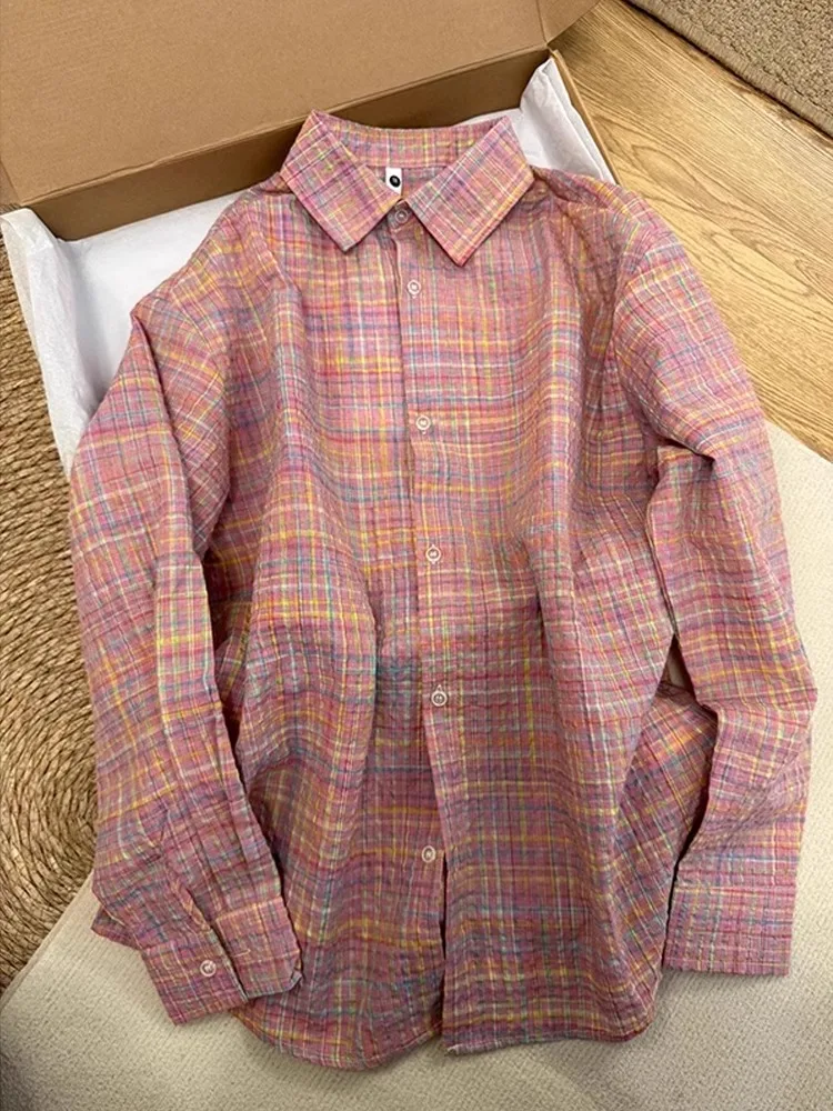 Розовая клетчатая рубашка с длинным рукавом и объемным кроем, мужская, премиум-класса, с фактурной тканью, весенняя верхняя одежда 2025 года, модная, с квадратным воротником, молодежная, трендовая
Розовая клетчатая рубашка с длинным рукавом и объемным кроем, мужская, премиум-класса, с фактурной тканью, весенняя верхняя одежда 2025 года, модная, с квадратным воротником, молодежная, трендовая