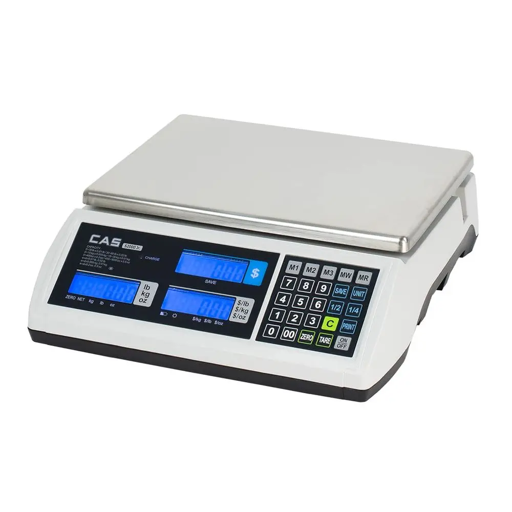 S2000 Jr Electronic Price Computing Scale - 60lb Capacity Dual Range, NTEP Certified Commercial Food Scale - Features an LCD Dis
S2000 Jr Electronic Price Computing Scale - 60lb Capacity Dual Range, NTEP Certified Commercial Food Scale - Features an LCD Dis