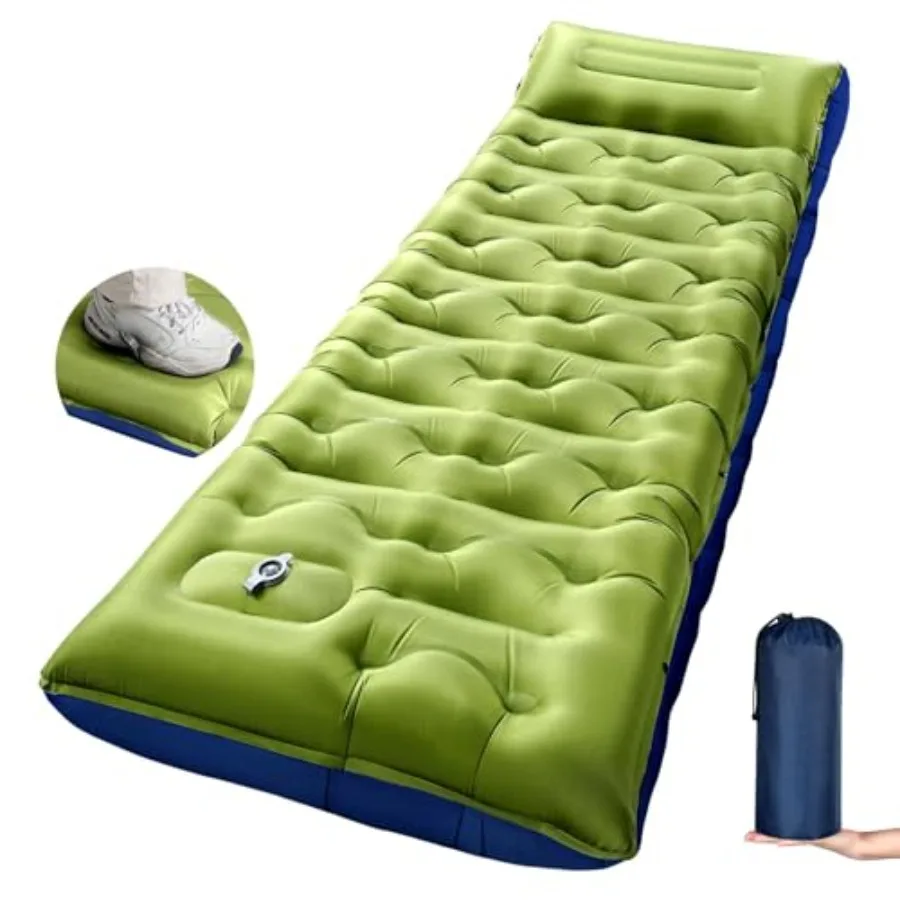 Camping Sleeping Pad, Extra Wide 6 inch Thick Iatable Sleeping Pads with Built-in Feet Pump and Pillow, Ultralight Camping Mat
Camping Sleeping Pad, Extra Wide 6 inch Thick Iatable Sleeping Pads with Built-in Feet Pump and Pillow, Ultralight Camping Mat