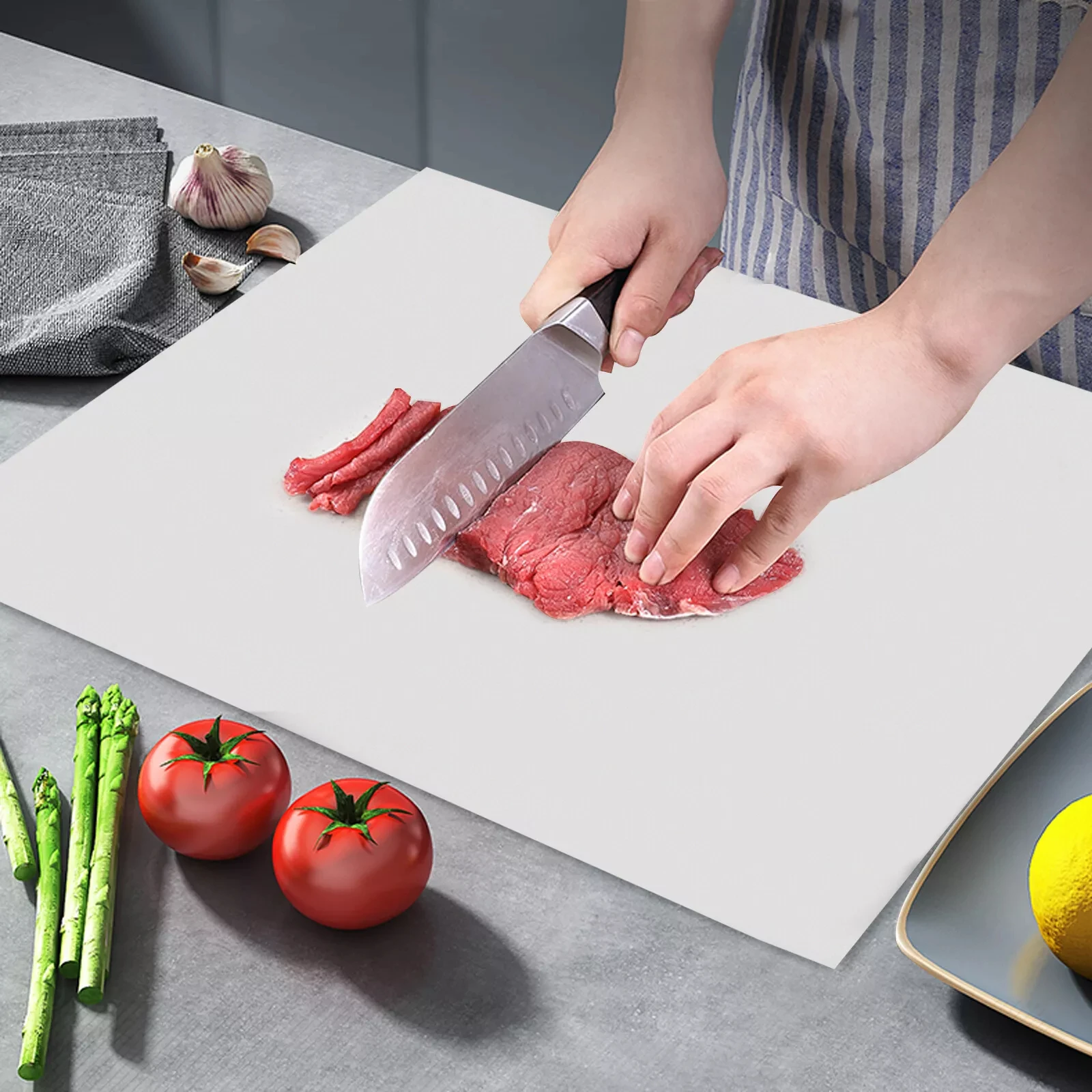 304 Stainless Steel Cutting Board: 23.62x15.7in (60x40cm) for Kitchen Use (No Rolling Pin Included)
304 Stainless Steel Cutting Board: 23.62x15.7in (60x40cm) for Kitchen Use (No Rolling Pin Included)