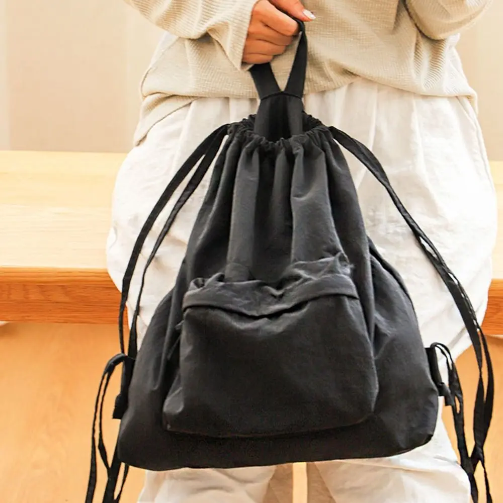 Korean Style Drawstring Backpack Commute Large Capacity Nylon Backpack Portable Type Niche Design Cloth Shoulder Bag Outdoor
Korean Style Drawstring Backpack Commute Large Capacity Nylon Backpack Portable Type Niche Design Cloth Shoulder Bag Outdoor