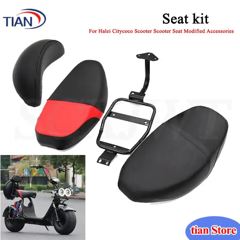 Single to Double Seat Cushion With Backrest Integrated Seat For Citycoco Electric Scooter Seat Modification Accessories
Single to Double Seat Cushion With Backrest Integrated Seat For Citycoco Electric Scooter Seat Modification Accessories