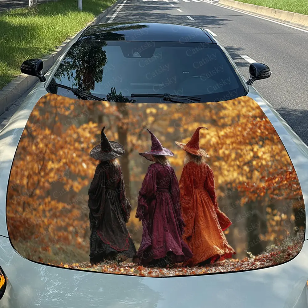 Car Decal Three Witches in Tonal Robes with Autumn Forest Artistic Fusion Design, Highlighting Seasonal Aesthetics and Enigmatic
Car Decal Three Witches in Tonal Robes with Autumn Forest Artistic Fusion Design, Highlighting Seasonal Aesthetics and Enigmatic