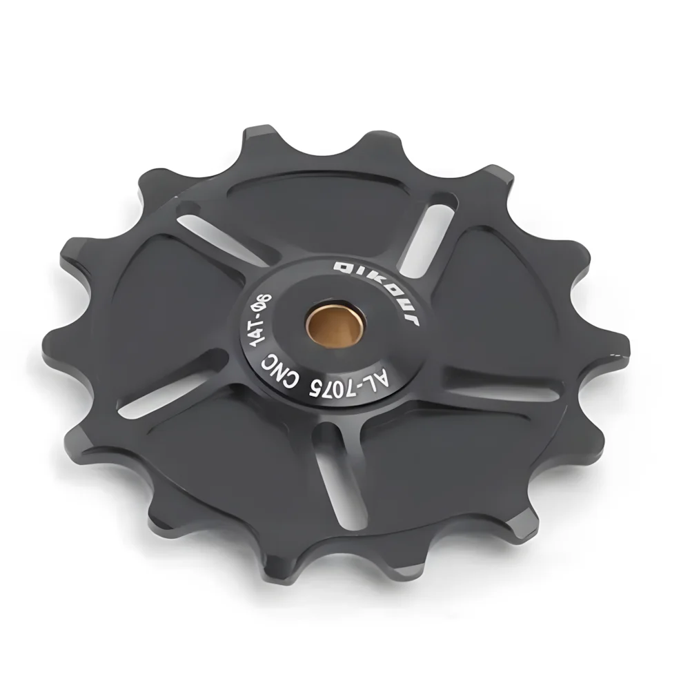 New 14T Narrow-Wide Bearing Pulley Wheel for Mountain Bike Rear Derailleur CNC Aluminum Alloy Ultra Smooth
New 14T Narrow-Wide Bearing Pulley Wheel for Mountain Bike Rear Derailleur CNC Aluminum Alloy Ultra Smooth