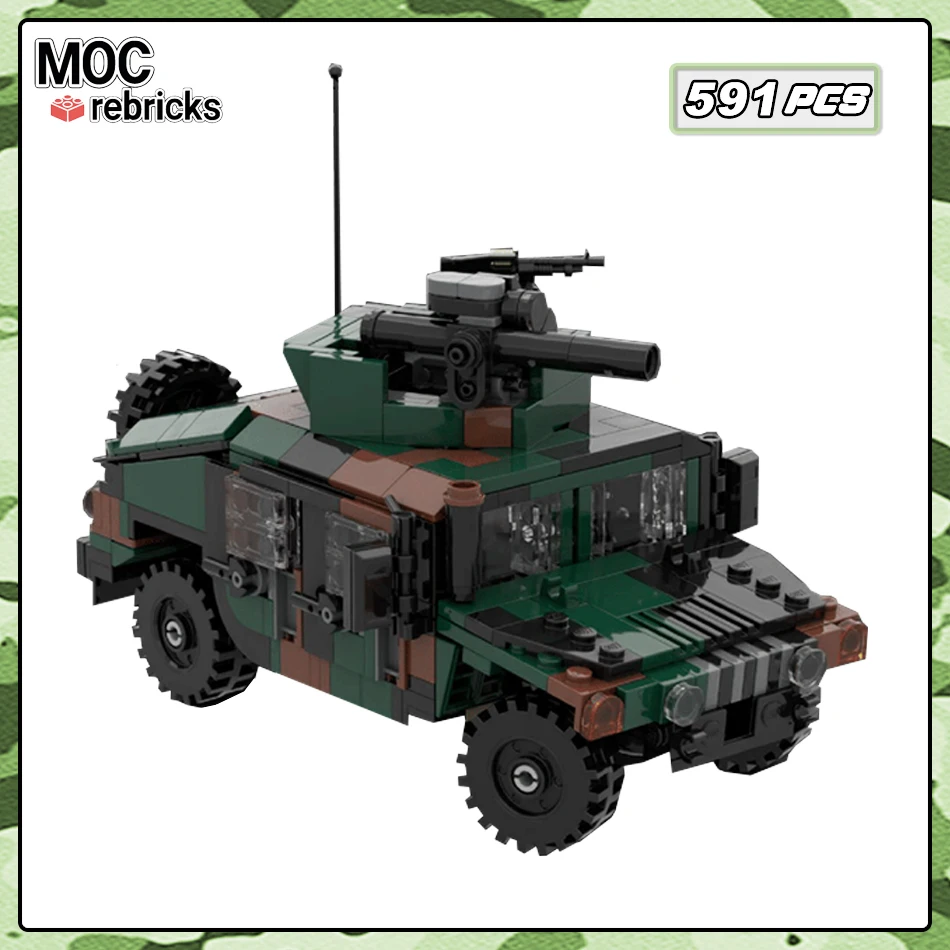 Military Series M1167 High Mobility Multipurpose Wheeled Vehicle Model Building Blocks MOC Technology Bricks Kids Xmas Toys Gift
Military Series M1167 High Mobility Multipurpose Wheeled Vehicle Model Building Blocks MOC Technology Bricks Kids Xmas Toys Gift