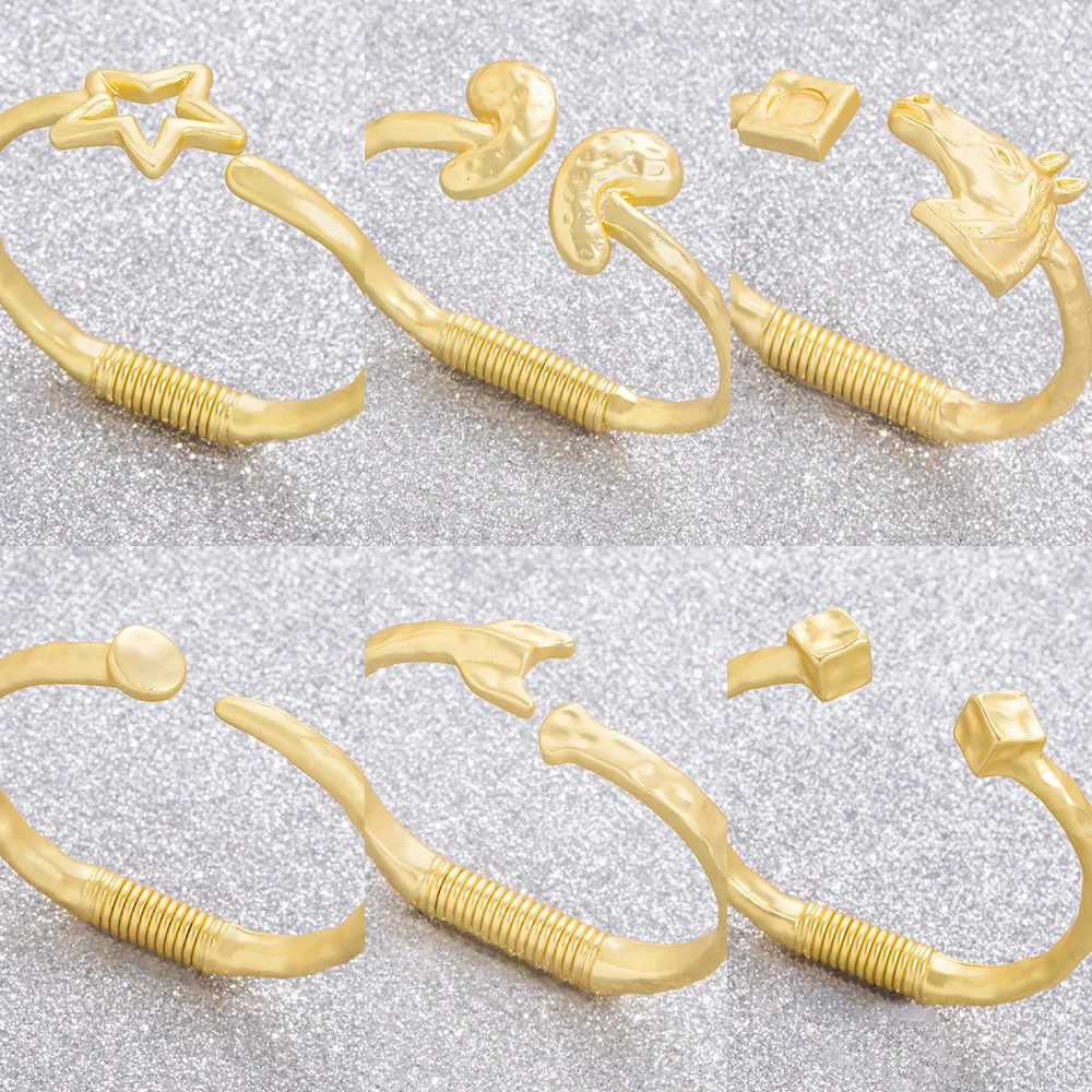 Открытый персонализированный браслет из цинкового сплава, цветные матовые золотые украшения своими руками, аксессуары для браслетов для пар
Открытый персонализированный браслет из цинкового сплава, цветные матовые золотые украшения своими руками, аксессуары для браслетов для пар