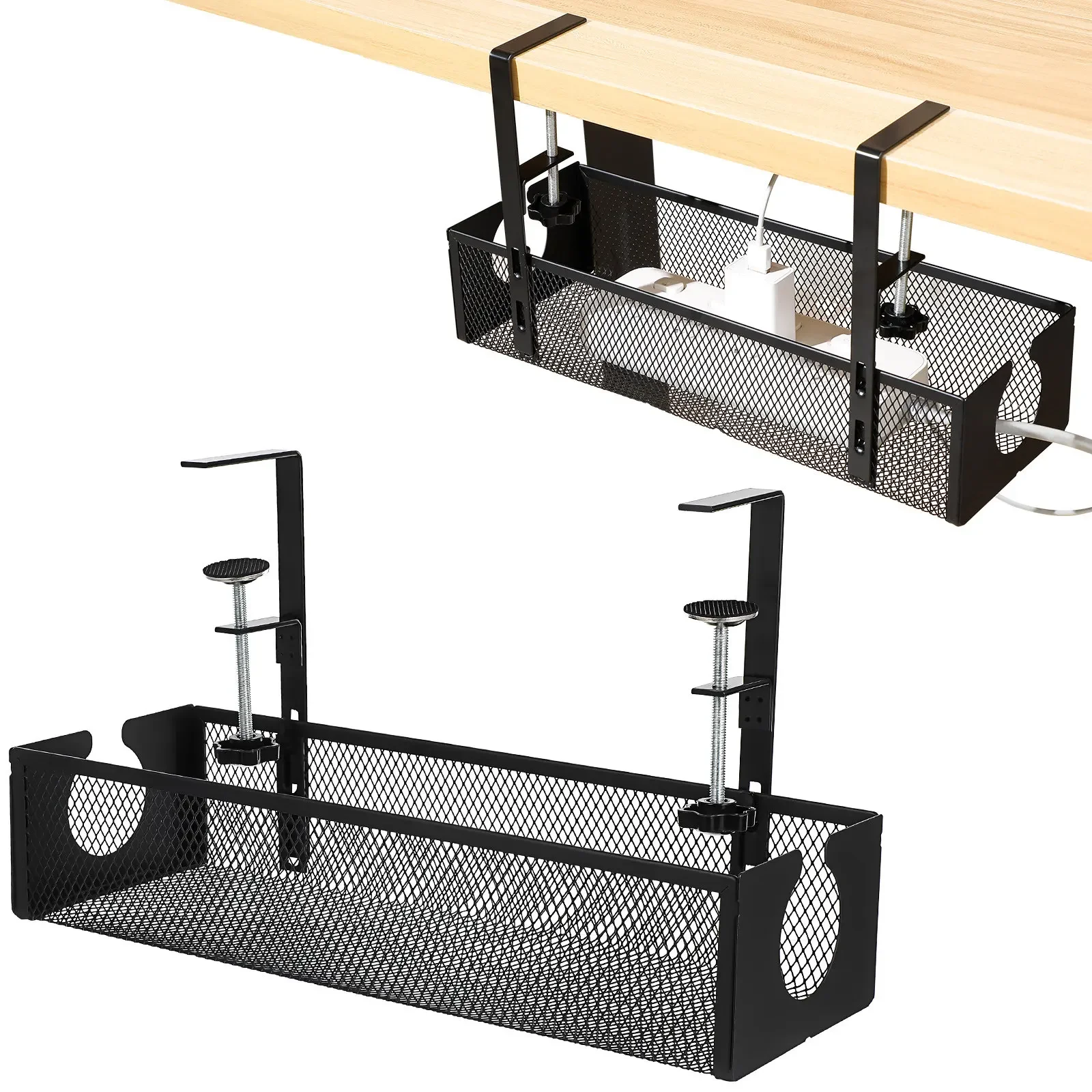 Opening Adjustable Under-Desk Storage Basket, Metal Grid Wire Socket Organizer, Punch-Free Installation
Opening Adjustable Under-Desk Storage Basket, Metal Grid Wire Socket Organizer, Punch-Free Installation