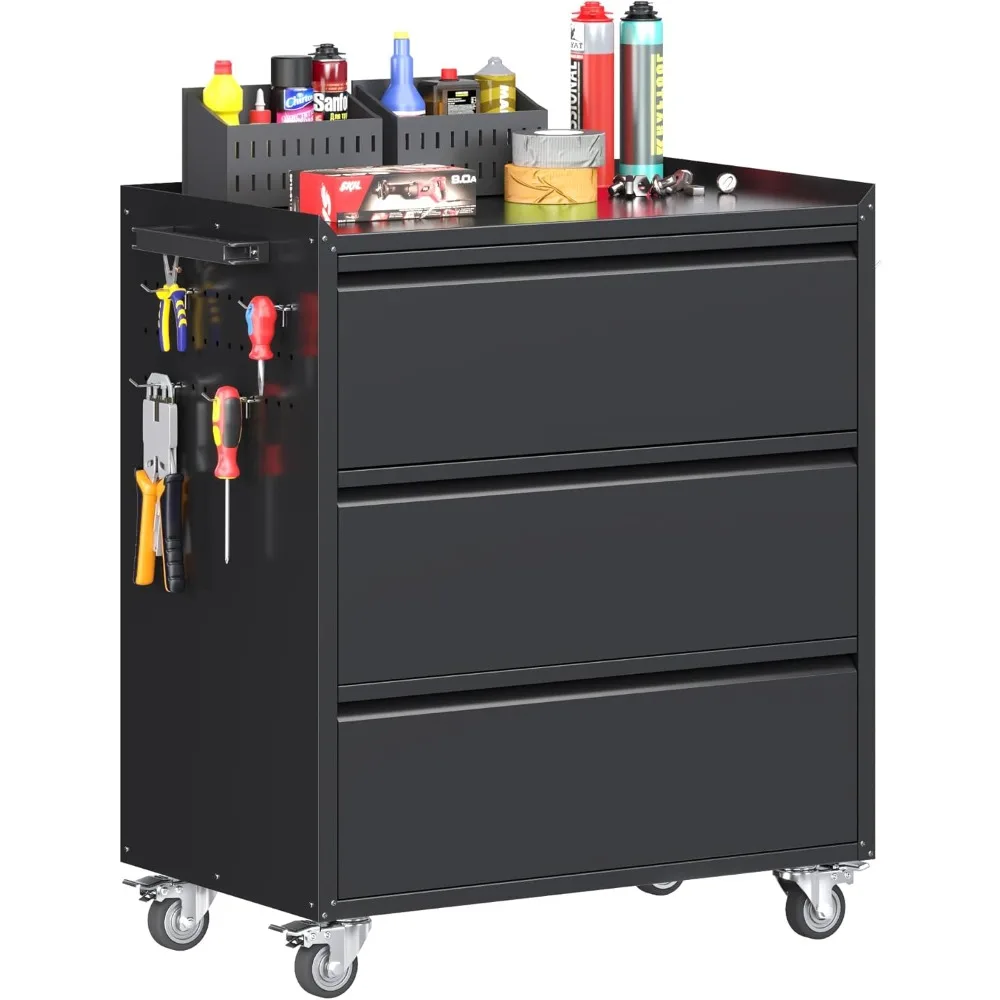 Metal Storage Tool Cabinet on Wheels, Lockable Rolling Cabinet with 3 Drawers&Wheels&Pegboard&Pushing Hand for for Office Home S
Metal Storage Tool Cabinet on Wheels, Lockable Rolling Cabinet with 3 Drawers&Wheels&Pegboard&Pushing Hand for for Office Home S